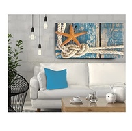 Quadro Decorativo Náutico Estrela Amarela 55x100cm | Decoração de Parede com Tema Marítimo - imagem 3