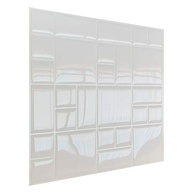 Pastilha Adesiva Branca Resinada - Kit com 4 Placas para Decoração Moderna - imagem 2