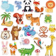 Adesivos de Gel para Janela - 21 Peças Animais Fofos Reutilizáveis para Crianças e Decoração - imagem 2