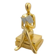 Leitora Estatueta Decorativa Feminina - Mulher que Lê - Resina Elegante para Decoração de Ambientes - imagem 1