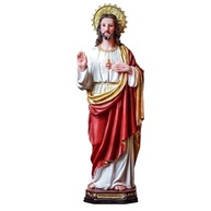 Imagem do Sagrado Coração de Jesus em Resina 30cm - Peça Importada para Decoração e Fé - imagem 2