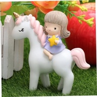 Estatueta de Unicórnio em Resina Rosa - Decoração Encantadora para Mesa e Quarto - imagem 5