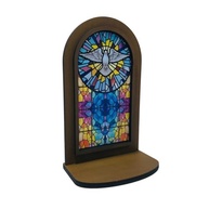 Oratório de Madeira com Imagem de Santo Espírito Santo - Decoração Sagrada Elegante - imagem 2