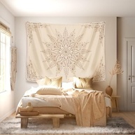 Tapeçaria Floral Mandala Boho - Decoração de Parede Estilo Mandala para Quarto e Sala - imagem 4