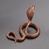 Estátua de Cobra em Cobre Sólido - Escultura Zodíaco Feng Shui para Mesa e Decoração - imagem 5