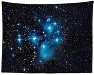 Tapeçaria Noite Estrelada com Galáxia e Via Láctea - 203x152cm | Decoração Espacial para Quarto e Sala - imagem 2