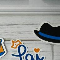 Toppers Dia dos Pais: Kit 30 Decorações 💙 - imagem 1