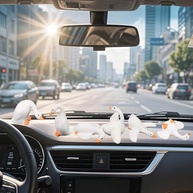 6 Mini Estatuetas de Ganso em Resina - Decorações Fofas para Mesa, Carro e Presentes - imagem 5