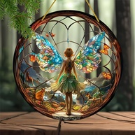 Decorações de Jardim com Estilo Encantado - Estátuas de Fadas e Anjos em Acrílico para Ambientes Externos - imagem 1