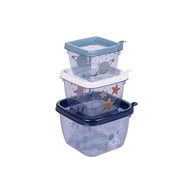 Kit 3 Potes Quadrados Decorados Infantil Conect Menino - Plasútil | Organização Criativa e Segura - imagem 1