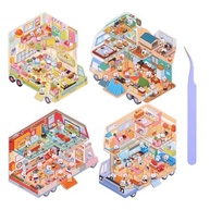 Adesivos 3D Miniatura para Meninas: 4 Conjuntos Criativos DIY para Decorar! - imagem 2