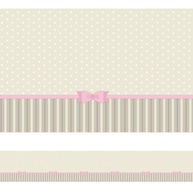 Faixa Decorativa para Quarto de Menina com Laço Rosa - 5m x 10cm - Charme e Estilo para Ambientes Infantil - imagem 1