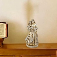 Imagem Decorativa Sagrada Família em Gesso Dourado - Luxo e Fé para sua Decoração - imagem 5