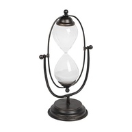 Ampulheta Decorativa de Metal com Areia Branca - Estilo Vintage para Decoração Moderna - imagem 2