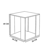 Mesa de Centro Decorativa em MDF Branco - Apoio Lateral para Sofá e Ambientes - imagem 3