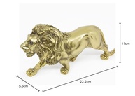 Leão Estatueta Decorativa em Resina - Escultura de Mesa com Detalhes Realistas para Decoração de Ambientes (Bronze) - imagem 3