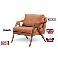 Poltrona Mona Decorativa em Linho Premium com Estrutura de Madeira Maciça - Design Moderno e Conforto Duradouro - imagem 4