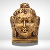 Escultura Cabeça de Buda em Resina - 16,5cm | Arte Decorativa com Detalhes Finais e Espiritualidade - imagem 3