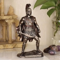 Estátua Decorativa de Alexandre, o Grande em Bronze Antigo - 24 cm | Peça Histórica para Decoração e Coleção - imagem 3