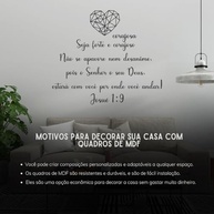 Frase Decorativa Isaias 1:9 - Placa MDF com Letras Pretas para Sala e Quarto - imagem 3