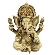 Estatueta Decorativa Lord Ganesha em Resina - Simboliza Prosperidade, Paz e Concentração para Ambientes Serenos - imagem 1