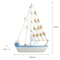 Mini Jangada Decorativa Náutica para Casa de Praia - Decoração Marítima Artesanal - imagem 4
