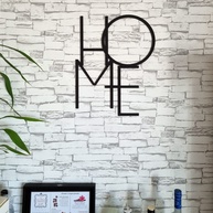 Escultura Decorativa de Parede Home em MDF 6mm Preto - Design Moderno para Ambientes Acogedores - imagem 1