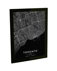 Quadro Decorativo A4 Mapa Toronto Canadá - Moldura Pronta para Viagens - imagem 1
