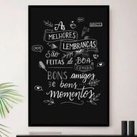 Quadro Decorativo Área Gourmet com Moldura Premium 23x33cm - Lembranças Amigos - imagem 1