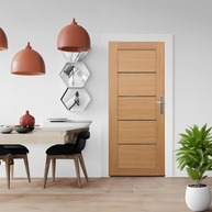 Adesivo Decorativo para Porta de Madeira Moderno Bege e Marrom - Design Sofisticado - imagem 5