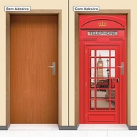 Adesivo Decorativo Cabine Telefônica Vermelha Londres - Design Vintage para Ambientes Modernos - imagem 4