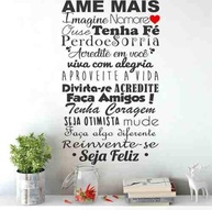Adesivo Decorativo Ame Mais - 1m x 60cm - PVC Premium para Geladeira e Parede - imagem 1