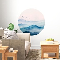 Adesivo Lavável Decorativo Círculo Aquarela 13 - Design Exclusivo para Ambientes Criativos e Comerciais - imagem 2