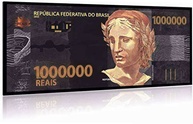 Quadro Decorativo Nota de 1 Milhão - Moldura Preta com Acrílico Cristal - imagem 2