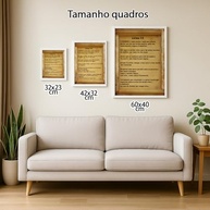 Quadro Decorativo Salmo 23 com Moldura Rústica - Fé, Esperança e Bênçãos para sua Casa - imagem 4