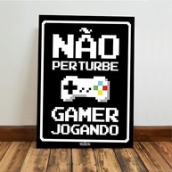 Quadro Decorativo Não Perturbe Gamer - Autoadesivo para Cômodo de Jogos - imagem 5