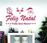 Adesivo Decorativo de Natal - Decoração de Vitrine com Letras 'Feliz Ano Novo' Branco - imagem 2