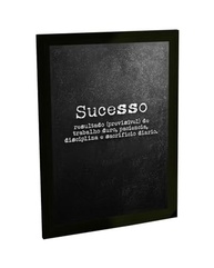 Quadro Decorativo Frases Motivacionais - Definição de Sucesso para Escritório e Quarto - imagem 2