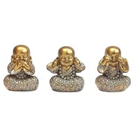 Trio Buda Decorativo em Resina - 3 Modelos para Meditação e Decoração Zen - imagem 2