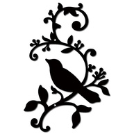 Arte de Parede de Pássaros em Metal Decorativo - Design Folhas e Galhos para Ambientes Internos e Externos - imagem 2