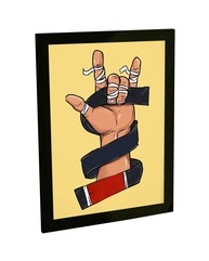 Quadro Decorativo Jiu Jitsu Faixa Preta - Moldura Premium para Decoração de Quarto e Sala - imagem 1
