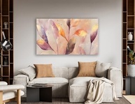 Quadro Decorativo Luxo Rose Chassi Madeira - Tela Canva 90x60cm para Sala, Escritório e Consultório - imagem 5
