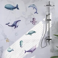Adesivo Decorativo Fundo do Mar Infantil Lavável - Seguro e Fácil de Aplicar para Piscina, Banheiro e Quarto de Bebê - imagem 5