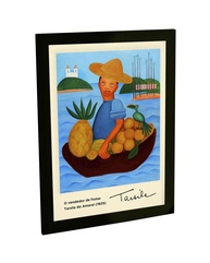 Quadro Decorativo Tarsila do Amaral - O Vendedor de Frutas | Arte Refinada com Moldura - imagem 1