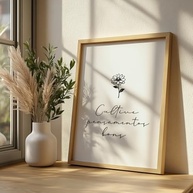 Quadro Decorativo Frase Motivacional Cultive Pensamentos Bons - Moldura Minimalista com Letra Cursiva - imagem 5