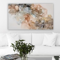 Quadro Decorativo Abstrato Rose Gold Moderno - Tela Canvas sem Moldura para Sala e Quarto - imagem 5