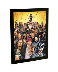Quadro Decorativo Astros do Rock A4 - Moldura Moderna com Grampos Flexíveis - imagem 1