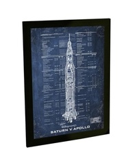Quadro Decorativo A3 Foguete Saturno V - Astronomia e Estilo para Sua Casa - imagem 2