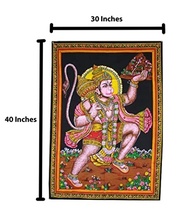 Tapeçaria de Algodão Hanuman - Pôster Decorativo 101x76cm para Parede e Yoga - imagem 4