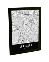 Quadro Decorativo São Paulo A3 com Moldura - Poster Moderno para Decoração de Parede - imagem 1